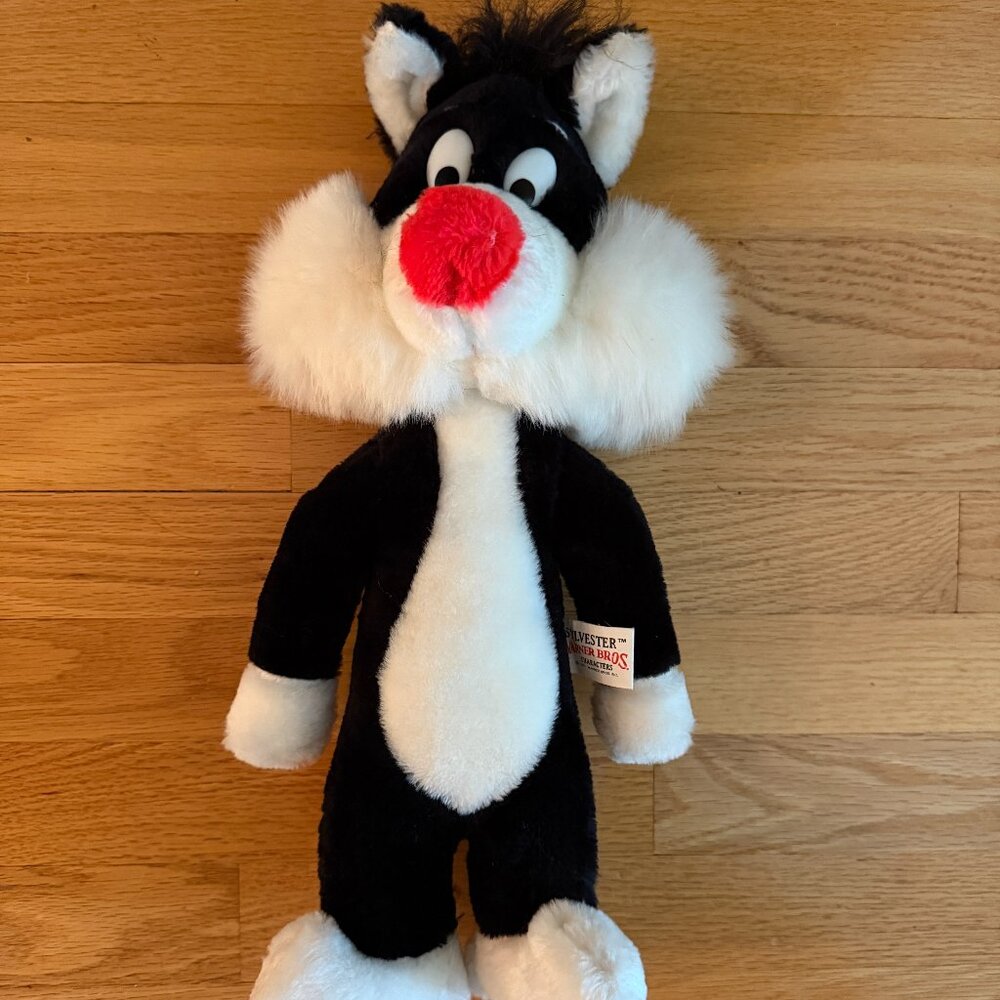 1971 Vintage Looney Tunes Sylvester Plush Stuffed Animal Mighty Star